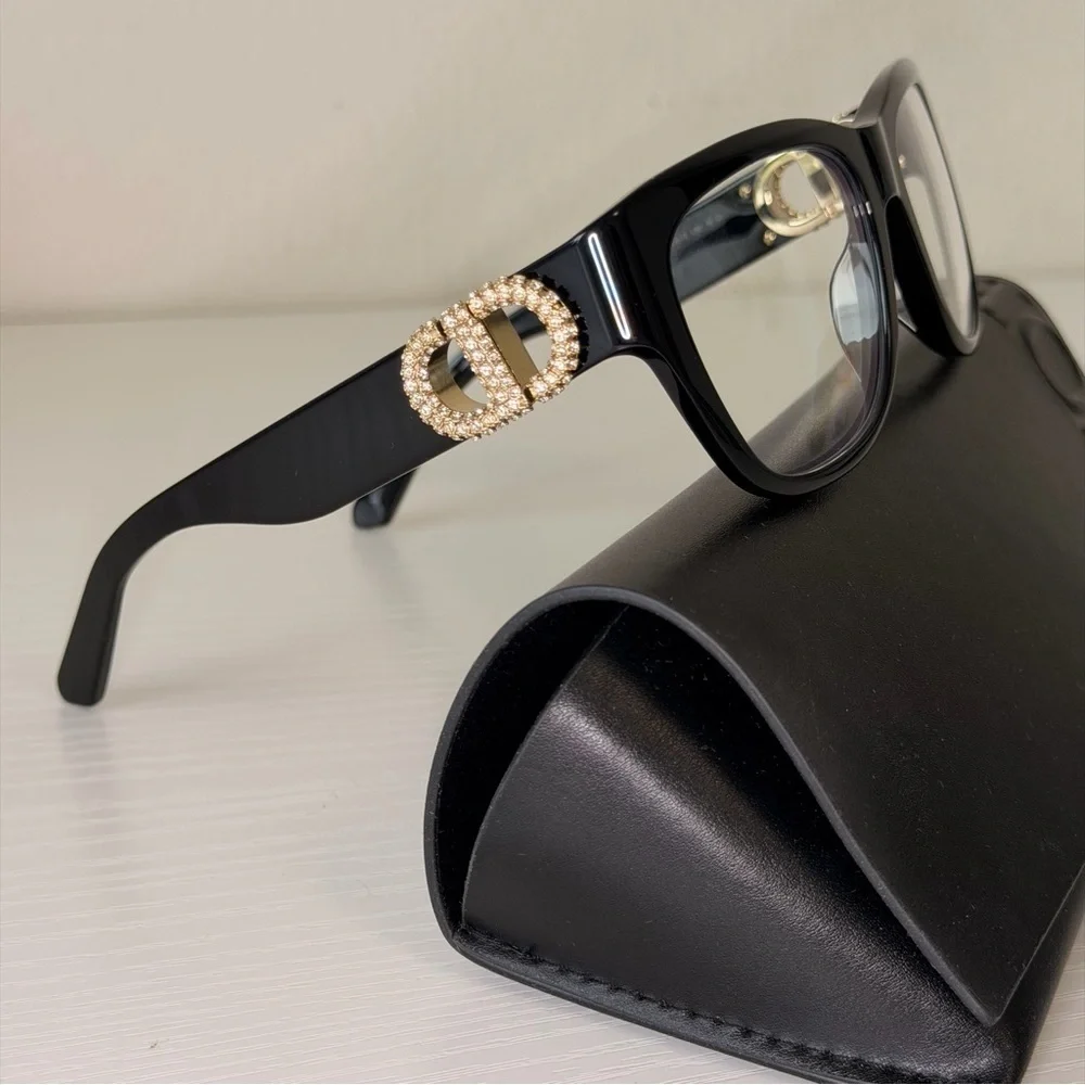 New! Dior Women's Glasses in Black, 30MontaigneO S4I 12BB, Authentic